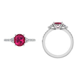 Ruby and Diamond Ring 18K Gold - Thenetjeweler
