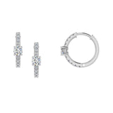 Solitaire Diamond Hoop Earrings - Thenetjeweler