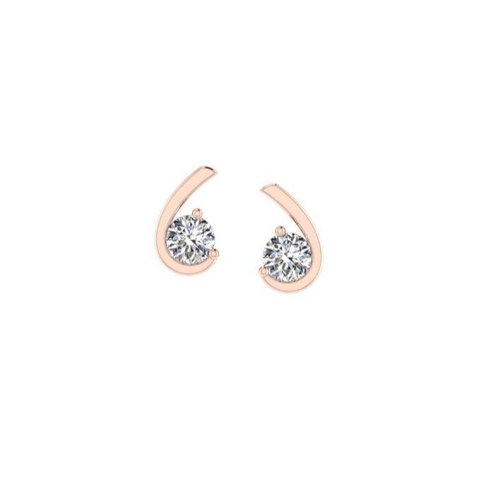 Coma Shaped Diamond Earrings - Thenetjeweler