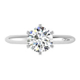 6 Prong Diamond Solitaire Engagement Ring - Thenetjeweler