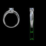 Infinity Twist Ring with Diamonds - Thenetjeweler