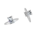 Radiant Diamond side stones Engagement Ring - Thenetjeweler
