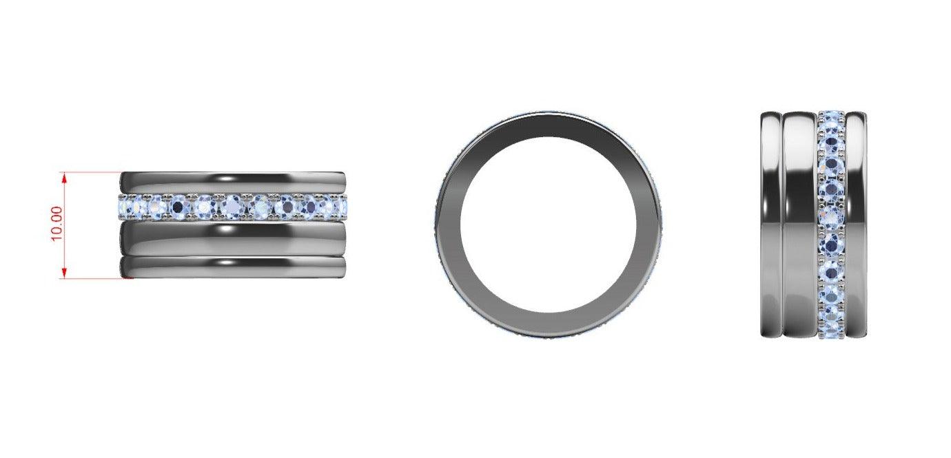 Diamond Wide Band Ring - Thenetjeweler