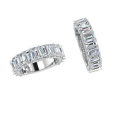 5 ct emerald diamond  eternity ring - Thenetjeweler