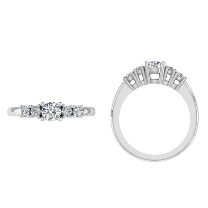 Four Stone Round Diamond Engagement Ring - Thenetjeweler