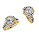 1 carat round halo engagement ring - Thenetjeweler