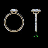 Oval Halo diamond engagement ring - Thenetjeweler