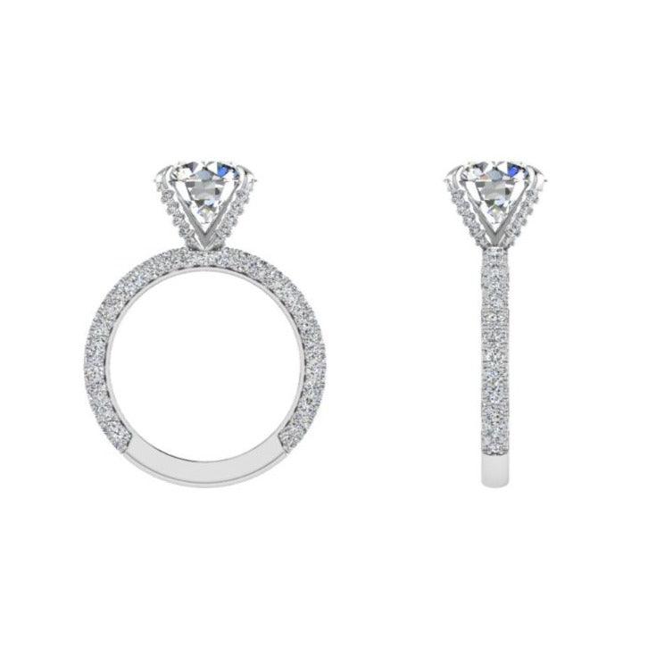 Diamond Basket 1 carat Engagement Ring - Thenetjeweler