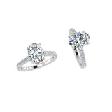 Oval Diamond Hidden Halo Engagement ring - Thenetjeweler