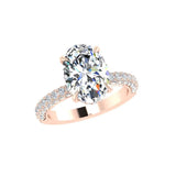 Oval Diamond Hidden Halo engagement ring - Thenetjeweler