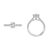 Round Diamond Engagement Ring with Surprise - Thenetjeweler