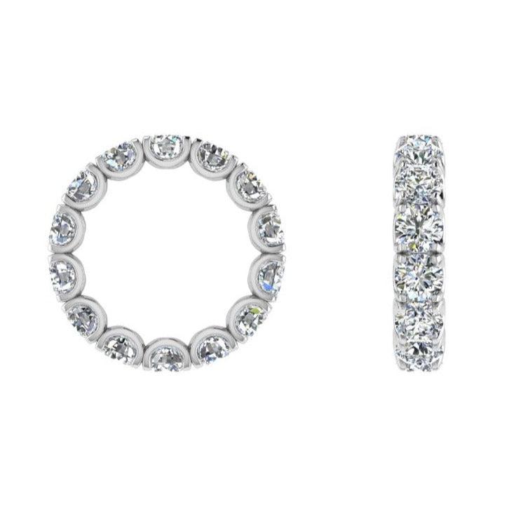 5.10 ct Round Cut Diamond Eternity Wedding Band Ring - Thenetjeweler