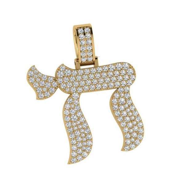 Chai Pendant with Diamonds - Thenetjeweler