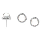10mm Pearl and Diamond Halo Stud Earrings - Thenetjeweler