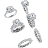 Diamond Engagement and Eternity Ring Set 4.52 ct. t.w. - Thenetjeweler