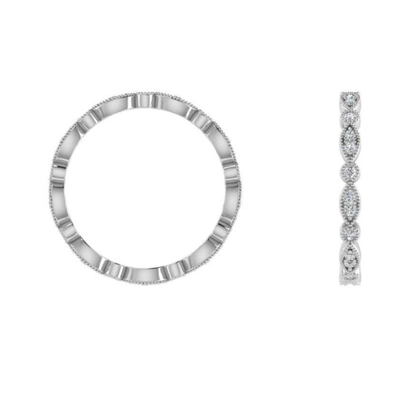 Milgrain Marquise and Dot Diamond Eternity Ring - Thenetjeweler