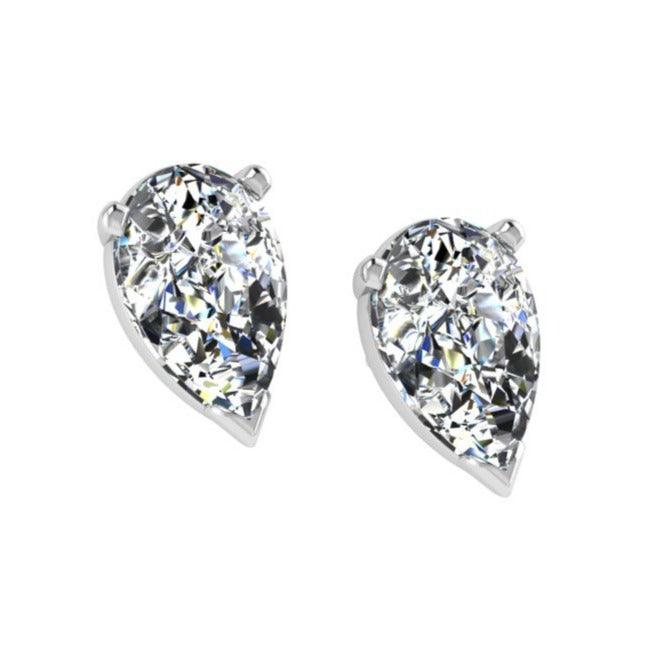 Pear Diamond Earrings Stud - Thenetjeweler