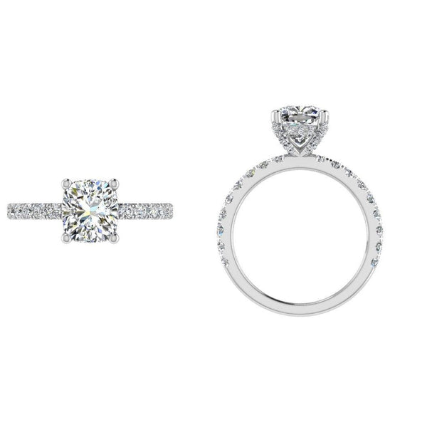 Diamond Engagement Ring 18k Gold - Thenetjeweler