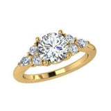Six Round Diamonds Engagement Ring - Thenetjeweler