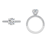 Diamond Cathedral Ring Platinum - Thenetjeweler