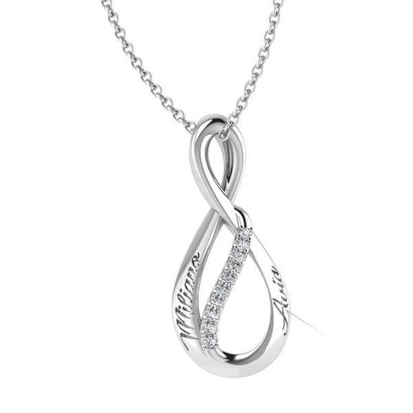 Swirl Pendant Diamond Necklace - Thenetjeweler