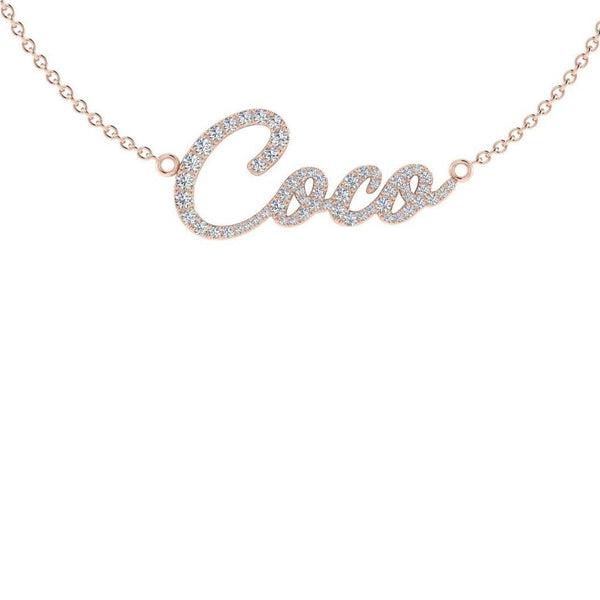 Personalized Diamond Name Necklace Coco - Thenetjeweler
