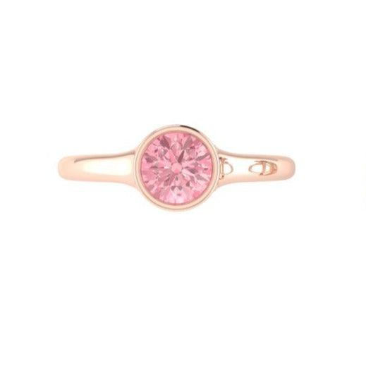 Pink Sapphire Solitaire Ring - Thenetjeweler