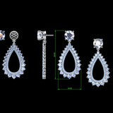 Diamond Open Teardrop Cluster Earring Jackets - Thenetjeweler
