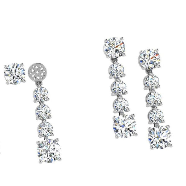 Diamond Drop Earring Jackets - Thenetjeweler