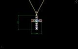 Family Birthstone Cross Pendant - Thenetjeweler