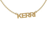 KERRI Block Name Necklace Gold - Thenetjeweler