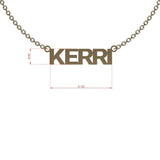 KERRI Block Name Necklace Gold - Thenetjeweler