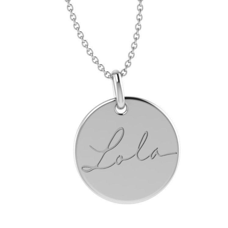 Gold Disc Medallion Necklace LOLA - Thenetjeweler