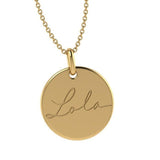 Gold Disc Medallion Necklace LOLA - Thenetjeweler