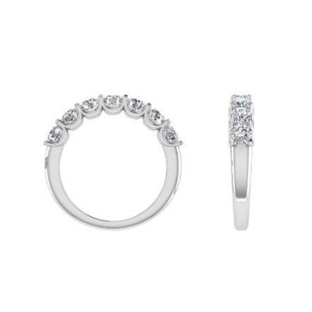Seven-Stone Round-Cut Diamond Semietrnity Ring - Thenetjeweler