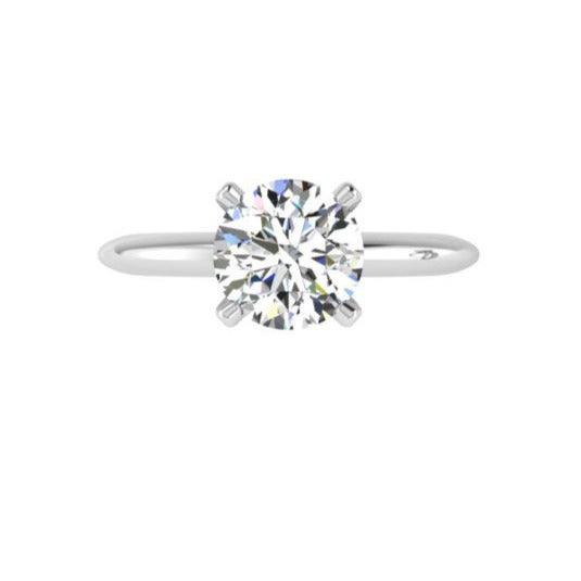 Round Diamond Engagement Ring and Eternity Band - Thenetjeweler