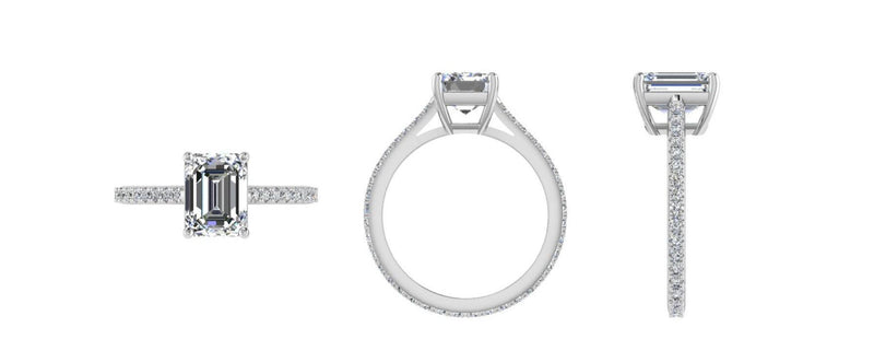 Emerald Cut Diamond Engagement Ring - Thenetjeweler