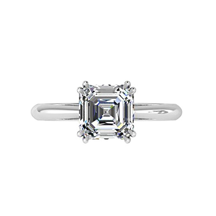 Double Prong Solitaire Engagement Ring - Thenetjeweler