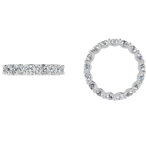 Diamond U Shape Eternity Ring - Thenetjeweler