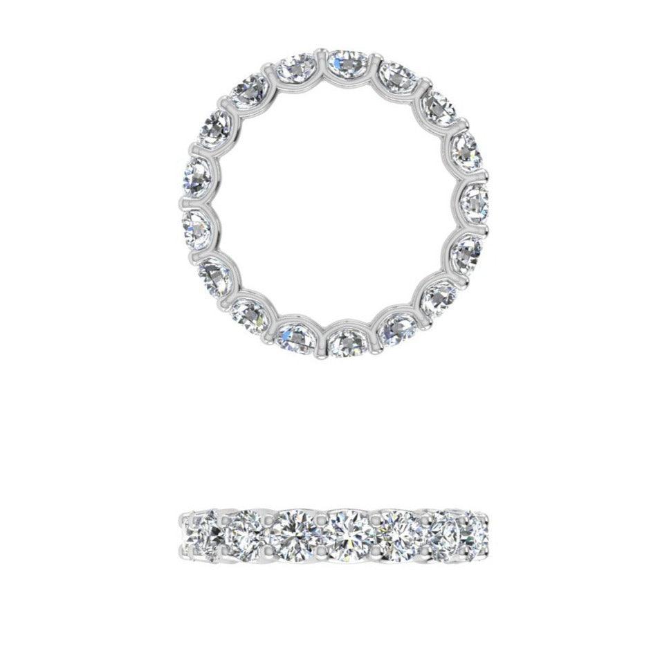 Diamond U Shape Eternity Ring - Thenetjeweler