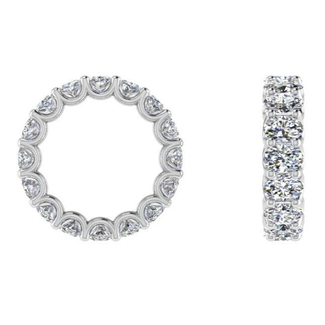 Oval Diamond Eternity Ring 4.87ct.tw - Thenetjeweler
