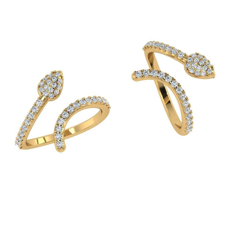 Diamond Snake Wrap Ring - Thenetjeweler