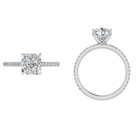 Cushion Diamond Engagement Ring - Thenetjeweler