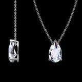 Pear Diamond Solitaire Necklace - Thenetjeweler