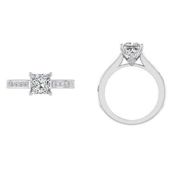 Princess Cut Diamond Engagement Ring - Thenetjeweler