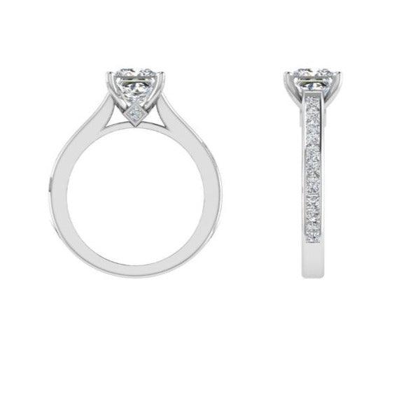 Princess Cut Diamond Engagement Ring - Thenetjeweler