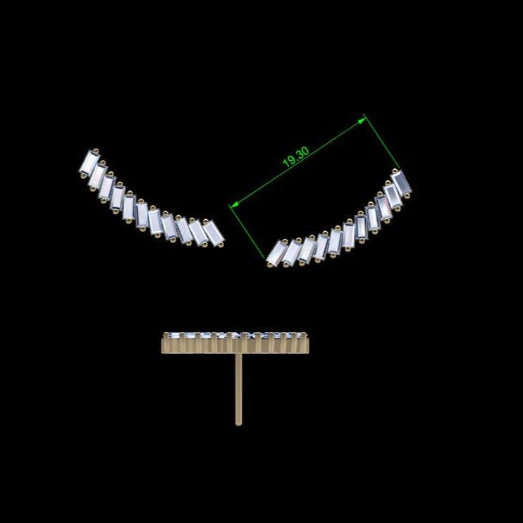 Baguette Climber Diamond Earrings - Thenetjeweler