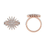 Starburst Diamond Ring 18K Rose Gold - Thenetjeweler