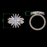 Starburst Diamond Coil Ring 18K Gold - Thenetjeweler