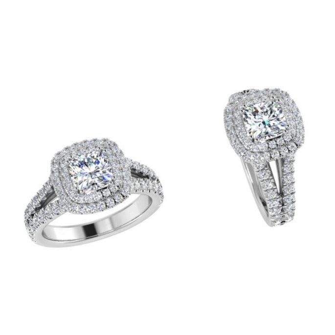 Diamond Engagement Ring and Wedding Band Set 0.95ctw - Thenetjeweler